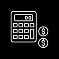 comptabilité ligne inversé icône conception vecteur