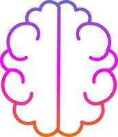 cerveau ligne pente icône conception vecteur