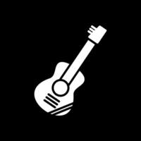 guitare glyphe inversé icône conception vecteur