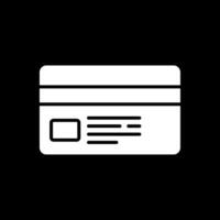 crédit carte glyphe inversé icône conception vecteur
