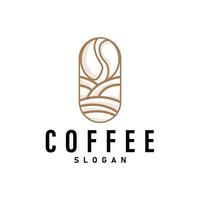 Facile caféine boisson café logo conception café affaires café haricots, bar, restaurant ancien modèle vecteur