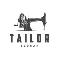 tailleur logo, aiguille et fil de discussion, rétro ancien Facile minimaliste vieux inspiration conception vecteur