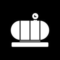 pression navire glyphe inversé icône conception vecteur