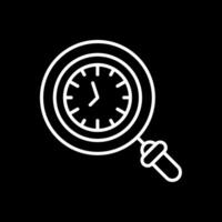 l'horloge ligne inversé icône conception vecteur