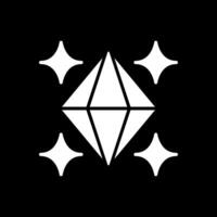 cristal glyphe inversé icône conception vecteur