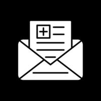 invitation lettre glyphe inversé icône conception vecteur
