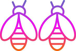 les abeilles ligne pente icône conception vecteur