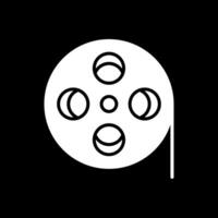 film bobine glyphe inversé icône conception vecteur
