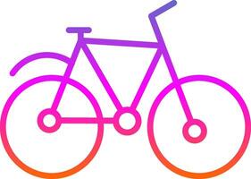 vélo ligne pente icône conception vecteur