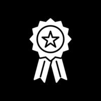 badge glyphe inversé icône conception vecteur