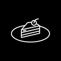 pièce de gâteau ligne inversé icône conception vecteur