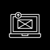 Envoi en cours email ligne inversé icône conception vecteur