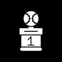 base-ball glyphe inversé icône conception vecteur
