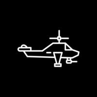 hélicoptère ligne inversé icône conception vecteur