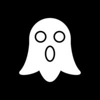 fantôme glyphe inversé icône conception vecteur