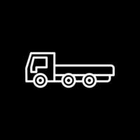 un camion ligne inversé icône conception vecteur