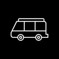 minibus ligne inversé icône conception vecteur