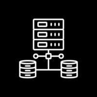 Les données réseau ligne inversé icône conception vecteur