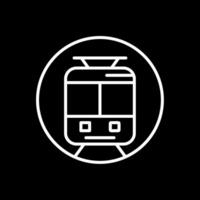 souterrain train ligne inversé icône conception vecteur