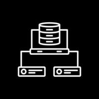 Les données réseau ligne inversé icône conception vecteur