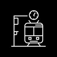 métro station ligne inversé icône conception vecteur