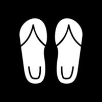 des sandales glyphe inversé icône conception vecteur