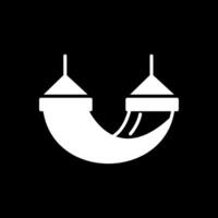 hamac glyphe inversé icône conception vecteur