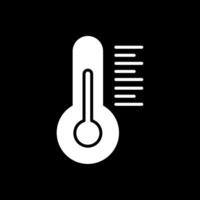 thermomètre glyphe inversé icône conception vecteur