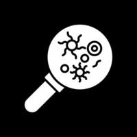 microbiologie glyphe inversé icône conception vecteur
