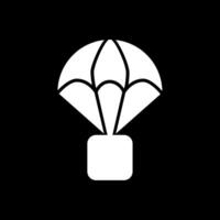 parachute glyphe inversé icône conception vecteur