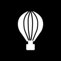 chaud air ballon glyphe inversé icône conception vecteur