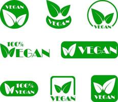 icône, image et logo végétaliens vecteur