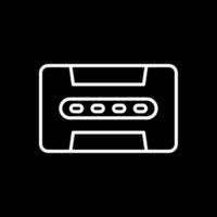 cassette ligne inversé icône conception vecteur