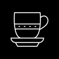 thé tasse ligne inversé icône conception vecteur
