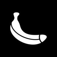 banane glyphe inversé icône conception vecteur