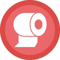 toilette papier glyphe dû cercle icône conception vecteur