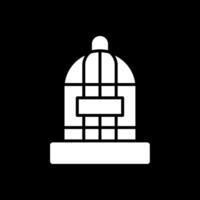 cage glyphe inversé icône conception vecteur