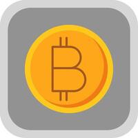 bitcoin plat rond coin icône conception vecteur