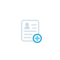 icône de rapport médical, de dossier clinique ou de dossier patient vecteur