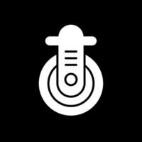 roulette glyphe inversé icône conception vecteur