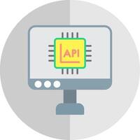 api interface plat échelle icône conception vecteur