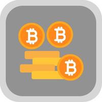bitcoins bitcoins plat rond coin icône conception vecteur