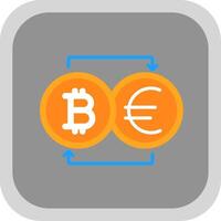 bitcoin changeur plat rond coin icône conception vecteur