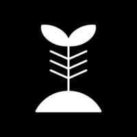 plante glyphe inversé icône conception vecteur