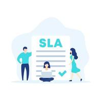 sla, concept de vecteur d'accord de niveau de service