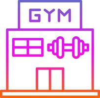 Gym ligne pente icône conception vecteur