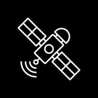 Satellite ligne inversé icône conception vecteur