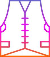 gilet ligne pente icône conception vecteur