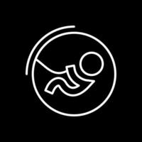 fœtus ligne inversé icône conception vecteur
