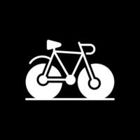 vélo glyphe inversé icône conception vecteur